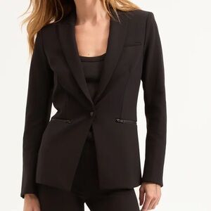 Veronica Beard Core Scuba Dickey Jacket Black Size 10 EUC